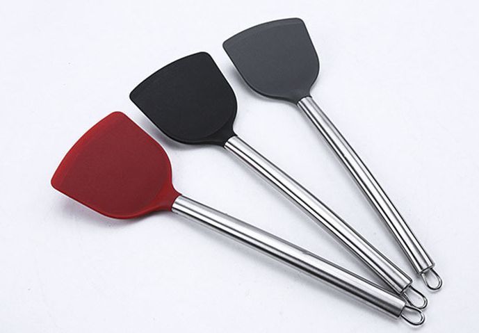 不锈钢硅胶铲,430硅胶铲 不锈钢硅胶铲,430硅胶铲