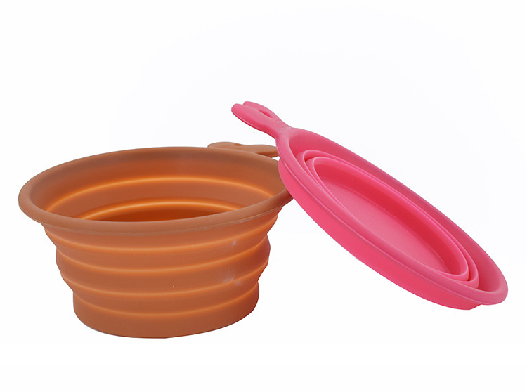 宠物折叠碗,硅胶宠物碗,便携式宠物餐盘 宠物折叠碗,硅胶宠物碗,便携式宠物餐盘